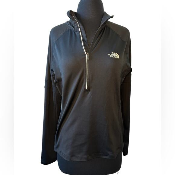 The North Face Flashdry Reflective Running 1/4 Zip Jacket Black Size L - Picture 1 of 14